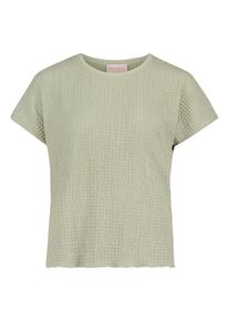 Rundhalsshirt Betty Barclay "Strukturshirt mit U-Boot-Ausschnitt", Damen, Gr. 48, gr&uuml;n (seagrass), Obermaterial: 97% Polyester PES. 3% Elasthan EL., Shirts Rundhalsshirt