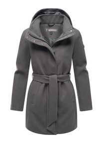 Kurzmantel Marikoo "Kurzmantel Katalinaa 16", Damen, Gr. XS, grau (anthrazit), Obermaterial: 90% Polyester PES. 10% Elasthan EL. Obermaterial: Futter: 100% Polyester PES., M&auml;ntel Kurzmantel