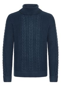 Rollkragenpullover Blend "Rollkragenpullover BHBASIM", Herren, Gr. XL, blau (marineblaus), Obermaterial: 50% Baumwolle CO. 47% Polyacryl PAN. 3% Nylon NY., Pullover Rollkragenpullover