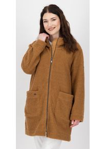 Fleecejacke LPO "Fleece-Mantel Carry", Damen, Gr. 40/42 (M), braun, 100% Polyester, regular fit, Jacken Fleecejacke, 2‑Wege‑Front‑Rei&szlig;verschluss
