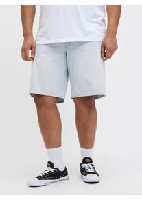 Jack & Jones PlusSize Shorts "JJITONY JJORIGINAL SHORTS SBD 210 SN PLS", Herren, Gr. 46 (6XL), N-Gr, blau (light blau denim pack:sbd 532), Web, Obermaterial: 100% Baumwolle, JACK & JONES PLUSSIZE, Abriebeffekte, loose fit knielang, Hosen Shorts