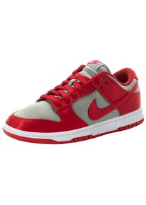 Sneaker Nike Sportswear "W DUNK LOW ESS SNKR", Damen, Gr. 40,5, medium grau, varsity rot, wei&szlig;, Leder, Schuhe Sneaker