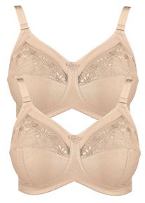 Entlastungs-BH Anita "2er Pack Komfort BH ohne B&uuml;gel Safina", Damen, Gr. 95, Cup C, beige (sand sand), Obermaterial: 50% Polyamid PA. 25% Polyester PES. 10% Elasthan EL. 10% Viskose CV. 5% Baumwolle CO., BHs Entlastungs-BH