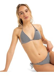 Triangel-Bikini-Top Roxy "Gingham", Damen, Gr. L, Cup B, grau (anthrazit), Obermaterial: 62% Microfaser, 33% Nylon, 5% Elasthan;, Bikini-Oberteile Triangel-Bikini-Top