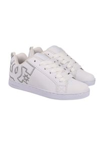 Sneaker DC Shoes "Court Graffik", Damen, Gr. 11(43), bunt (wei&szlig;, m silber), Obermaterial:55, 91% Leder, 38, 75% Synthetik, 5, 34% Microfaser;, Schuhe Sneaker