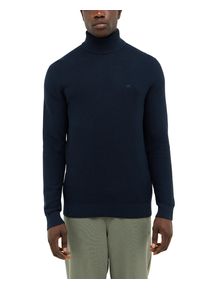 Cardigan Mustang "Herren Style Elgin", Herren, Gr. S, blau, Strick, 100% Baumwolle, regular fit, Strickjacken Cardigan