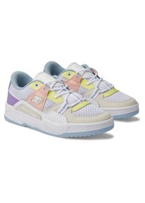 Sneaker DC Shoes "Construct", Damen, Gr. 6,5(37,5), wei&szlig; (wei&szlig;, multi), Obermaterial: Leder (Kuh) / Futter: Textil / Au&szlig;ensohle: Gummi, Schuhe Sneaker