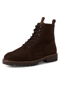 Schn&uuml;rboots MARCO TOZZI by GMK, Herren, Gr. 46, mocca, Nubukleder, unifarben, Schuhe Schn&uuml;rboots, Blockabsatz, Schn&uuml;rstiefelette mit praktischem Innenrei&szlig;verschluss