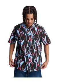 Kurzarmhemd DC Shoes "Full On Resort", Herren, Gr. XL, US-Gr&ouml;&szlig;en, liquid fuego schwarz, Obermaterial: 87% Microfaser, 13% Polyamid;, Hemden Kurzarmhemd