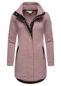 Kurzjacke Ragwear "Sweatjacke Letrice", Damen, Gr. 4XL, rosa (mauve24), Obermaterial: 65% Baumwolle CO. 35% Polyester PES. Futter: 65% Baumwolle CO. 35% Polyester PES., Jacken Kurzjacke