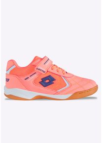 Hallenschuh Lotto, Jungen, Gr. 26, lila (fr.coral, lila), Synthetik, Schuhe Hallenschuh, Indoor Sportschuhe - mit nicht abf&auml;rbender Sohle