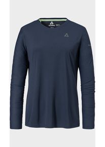 Sch&ouml;ffel Funktionsshirt SCH&Ouml;FFEL "Longsleeve Style Enixa WMN", Damen, Gr. 44, 8820, blau, Oberstoff: 100% Polyester, V-Ausschnitt, Shirts Funktionsshirt