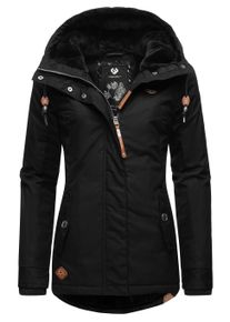 Winterjacke Ragwear "Winterjacke Monade", Damen, Gr. XS, schwarz (schwarz22), Obermaterial: 65% Polyester PES. 35% Baumwolle CO. Obermaterial: Futter: 100% Polyester PES. 100% Polyester PES., Jacken Winterjacke
