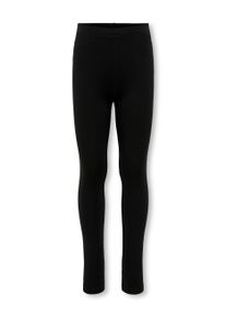 Leggings KIDS Only "KOGEMILI", M&auml;dchen, Gr. 122/128, N-Gr, schwarz, Obermaterial: 95% Baumwolle, 5% Elasthan, unifarben, eng kn&ouml;chellang, Hosen Leggings