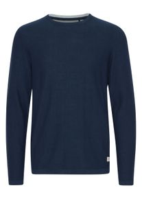 Strickfleece-Pullover Blend "Strickpullover BHPullover", Herren, Gr. M, blau (marineblaus), Obermaterial: 100% Baumwolle CO., Pullover Strickfleece-Pullover