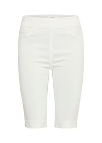 Bermudas oxmo "Bermudas OXDitrine", Damen, Gr. M, N-Gr, wei&szlig; (optical wei&szlig;), Obermaterial: 75% Viskose CV. 21% Nylon NY. 4% Elasthan EL., Hosen Bermudas