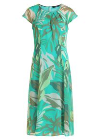 Chiffonkleid Betty Barclay "Chiffonkleid figurbetont", Damen, Gr. 40, EURO, blau (khaki, blau), 100% Polyester PES., Kleider Chiffonkleid