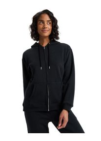 Hoodie Roxy "Surf Stoked Zipped Brushed", Damen, Gr. L, anthrazit, Obermaterial: 60% Walkfrottier, 40% Microfaser;, Sweatshirts Hoodie