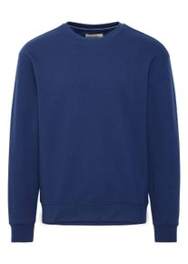 Longpullover Blend "Longpullover BHBRODY Sweatshirt crew", Herren, Gr. XL, blau (marineblaus), Web, Obermaterial: 60% Baumwolle CO. 40% Polyester PES., unifarben, Basic, normal, Rundhals, Pullover Longpullover