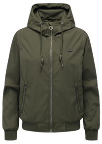 Outdoorjacke Ragwear "Outdoorjacke Nuggeta Summer YOUMODO", Damen, Gr. XXL, gr&uuml;n (schwarz olive), Obermaterial: 100% Polyester PES. Obermaterial: Futter: 100% Polyester PES., l&auml;ssig geschnitten, hoch geschlossener Ausschnitt, &Auml;rmel ohne &Auml;rmelschlitz Rippb&uuml;ndchen, Jacken Outdoorjacke, L&auml;ssige &Uuml;bergangsjacke mit Kapuze