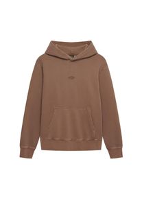 Kapuzensweatshirt Superdry "MICRO LOGO HOOD", Damen, Gr. S, shitake braun, angeraute Sweatware, Obermaterial: 80% Baumwolle, 20% Polyester, unifarben, loose fit normal, Rundhals, Sweatshirts Kapuzensweatshirt, mit Micro-Marken-Logo