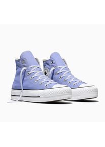 Sneaker Converse "CHUCK TAYLOR ALL STAR LIFT PLATFOR", Damen, Gr. 37,5, very peri, wei&szlig;, schwarz, Textil, Schuhe Sneaker