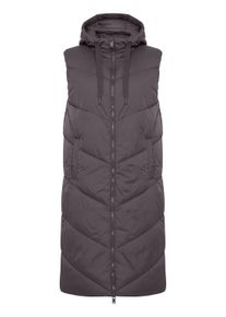 Longweste oxmo "Longweste OXBolyn", Damen, Gr. 38, grau (schwarzened pearl), Obermaterial: 100% Nylon NY., Westen Longweste