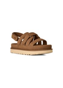UGG Australia Riemchensandale UGG "GOLDENSTAR GLEAM", Damen, Gr. 10 (41), chestnut, Veloursleder, unifarben, Schuhe Riemchensandale, Plateausandale, Sandalette mit weichem Fu&szlig;bett