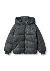 Steppjacke Wheat "Puffer Jacket Cammoe", Jungen, Gr. 92, schwarz (schwarz sea stars), Web, Obermaterial: 100% Polyester, bedruckt, normal, Rippb&uuml;ndchen, Jacken Steppjacke, wasserdicht, atmungsaktiv