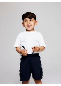 T-Shirt name it "NMMVOBBO SS NREG TOP NOOS", Jungen, Gr. 98, wei&szlig; (hellwei&szlig;), Jersey, Obermaterial: 100% Baumwolle, unifarben, normal normal, Rundhals, Shirts T-Shirt