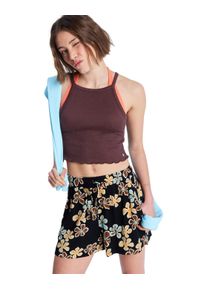 2-in-1-Shorts Roxy "Lekeitio Break", Damen, Gr. L, anthrazit nostalgic feels, Obermaterial: 100% Viskose;, Hosen 2-in-1-Shorts