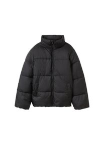 Steppjacke Tom Tailor, M&auml;dchen, Gr. 128, schwarz, Steppware, Obermaterial: 100% Polyester, unifarben, normal h&uuml;ftbedeckend, Jacken Steppjacke, mit Rei&szlig;verschluss