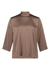 Schlupfbluse Betty Barclay "Schlupfbluse unifarben", Damen, Gr. 44, braun, Obermaterial: 100% Polyester PES., Blusen Schlupfbluse