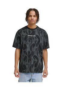 T-Shirt DC Shoes "DC Liquid Fuego", Herren, Gr. L, schwarz, Obermaterial: 75% Walkfrottier, 25% Walkfrottier;, Shirts T-Shirt