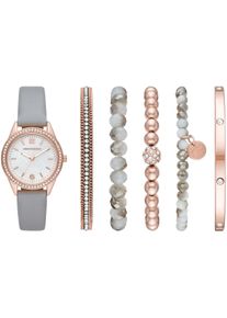 Quarzuhr Skechers, grau, Armbanduhren, Damen, Quarzuhr, Armbanduhr, Damenuhr, analog, Glassteine, Geschenkidee