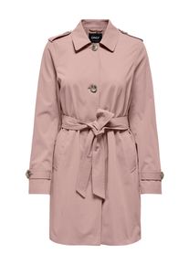 Trenchcoat Only "ONLDISA LIFE SB TRENCHCOAT CC OTW", Damen, Gr. XS, adobe rose, Web, Obermaterial: 100% Polyester, unifarben, Po-bedeckend, V-Ausschnitt, M&auml;ntel Trenchcoat, klassischer Schnitt