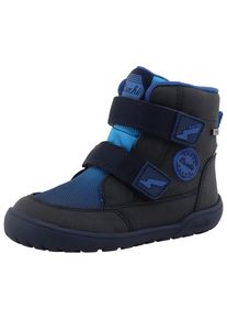 Barfu&szlig;schuh Lurchi "Jimmy Barefoot TEX", Jungen, Gr. 31, blau (navy, royalblau), Lederimitat, Textil, Schuhe Barfu&szlig;schuh, Klettboots mit TEX, Gr&ouml;&szlig;enschablone zum Download