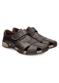 Klettschuh Panama Jack "Fletcher", Herren, Gr. 41, braun (dunkelbraun), Nappaleder, Schuhe Klettschuh, Sandale, Slipper, Sommerschuh mit komfortablem Fu&szlig;bett