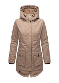 Parka Navahoo "Winterjacke Brinjaa", Damen, Gr. XL, grau (taupe grau), Obermaterial: 65% Polyester PES. 35% Baumwolle CO. Obermaterial: Futter: 100% Polyester PES. 100% Polyester PES., Jacken Parka