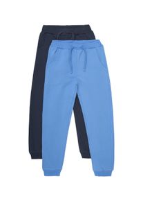 Jogginghose Minymo "Jogginghose MIPants 2 Pack", Jungen, Gr. 98, N-Gr, blau (regatta), Obermaterial: 95% Baumwolle CO. 5% Elasthan EL., Hosen Jogginghose