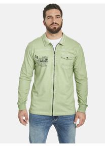 Sweatjacke Jan Vanderstorm "Sweatjacke FOLKWARD", Herren, Gr. 5XL, gr&uuml;n (hellgr&uuml;n), Obermaterial: 100% Baumwolle CO., Sweatjacken Sweatjacke