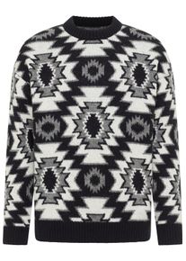 Cardigan Mustang "Herren Style Bloomfield", Damen, Gr. S, navy, Strick, 60% Polyacryl, 29% Polyester, 11% Wolle, regular fit, Rundhals, Strickjacken Cardigan