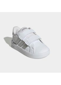 Sneaker adidas Sportswear "GRAND COURT 3.0 KIDS", M&auml;dchen, Gr. 22, cloud wei&szlig;, silber metallic, silber metallic, Synthetik, Textil, Schuhe Sneaker, f&uuml;r Kinder