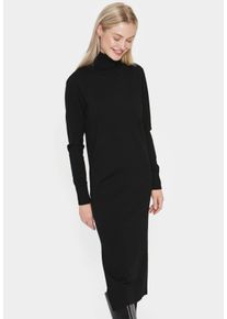 Strickkleid Saint Tropez "MilaSZ Roll Neck Long Dress", Damen, Gr. XL, N-Gr, schwarz, Feinstrick, Obermaterial: 80% Viskose, 20% Polyamid, unifarben, lang, Kleider Strickkleid, Viskosemischung, Casual fit