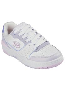 Sneaker Skechers "SKX-228", M&auml;dchen, Gr. 29, bunt (wei&szlig;, multi), Leder, Schuhe Sneaker, Schn&uuml;r,-Retro Sneaker mit Logostick, Gr&ouml;&szlig;enschablone zum Download