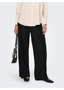 Schlupfhose Only "ONLRAVENNA PLISSE PANT NOOS JRS", Damen, Gr. XS (34), N-Gr, schwarz, Jersey, Obermaterial: 100% Polyester, unifarben, regular fit normal, Hosen Schlupfhose, Sommerhose
