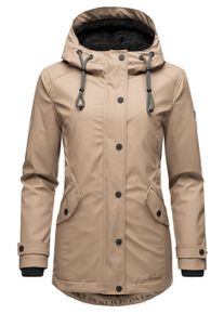 Regenjacke Navahoo "Regenjacke Lindraa", Damen, Gr. 3XL, grau (taupe), Obermaterial: 60% PVC PVC. 30% Polyester PES. 10% Polyurethan PU. Obermaterial: Futter: 100% Polyester PES. 100% Polyester PES., Jacken Regenjacke