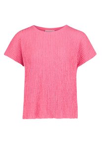 Rundhalsshirt Betty Barclay "Strukturshirt mit U-Boot-Ausschnitt", Damen, Gr. 42, pink (pink flamb&eacute;), Obermaterial: 97% Polyester PES. 3% Elasthan EL., Shirts Rundhalsshirt