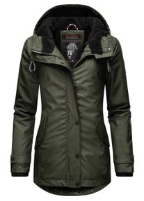 Regenjacke Navahoo "Regenjacke Lindraa", Damen, Gr. S, gr&uuml;n (schwarz olive), Obermaterial: 60% PVC PVC. 30% Polyester PES. 10% Polyurethan PU. Obermaterial: Futter: 100% Polyester PES. 100% Polyester PES., Jacken Regenjacke