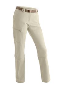 Outdoorhose Maier Sports "Arolla", Damen, Gr. 18, Kurzgr&ouml;&szlig;en, braun (hellbraun), 90% Polyamid, 10% Elasthan, Hosen Outdoorhose, Damen Zip-Off Wanderhose, atmungsaktive Trekkinghose, Regular Fit